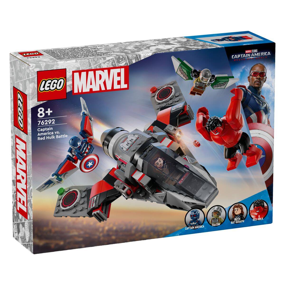 Lego® Super Heroes 76292 Spopad Stotnika Amerike z  Rdečim Hulkom
