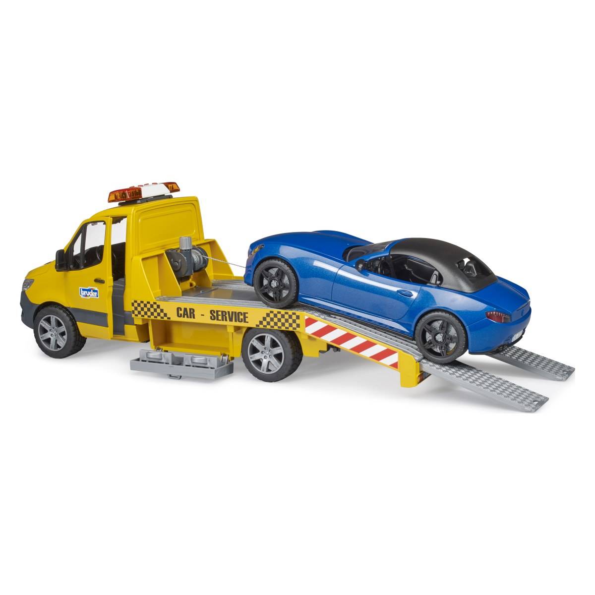 BRUDER autotransporter MB Sprinter + auto Roadster 50 cm