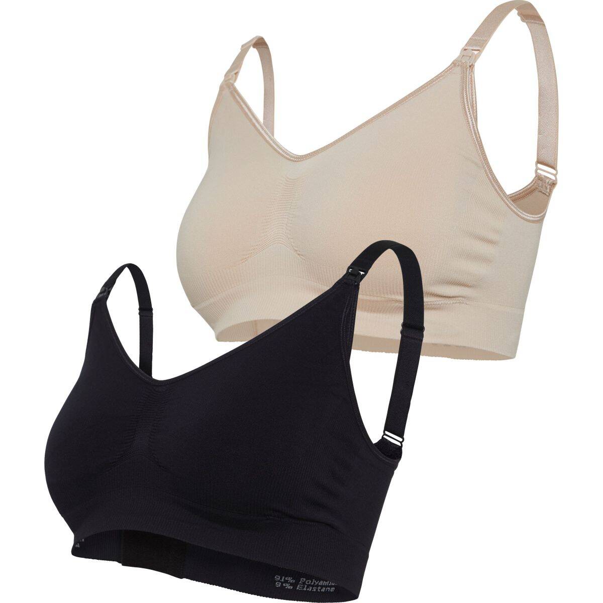 CARRIWELL Original grudnjaci za trudnice i dojilje, 2 kom, crni i boja kože, L CW308211