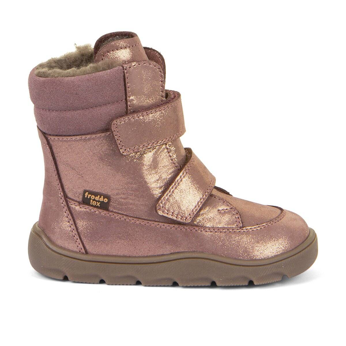 Froddo škornji G3160240 ZERU TEX WINTER BAREFOOT podloženi D pink/gold 27