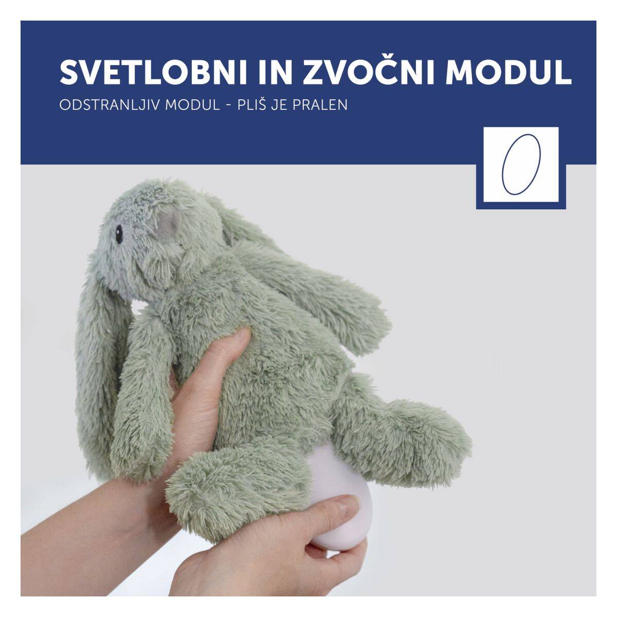 ZAZU mekana Deluxe glazbena igračka za smirenje Zeko Ro - Green - USB-C