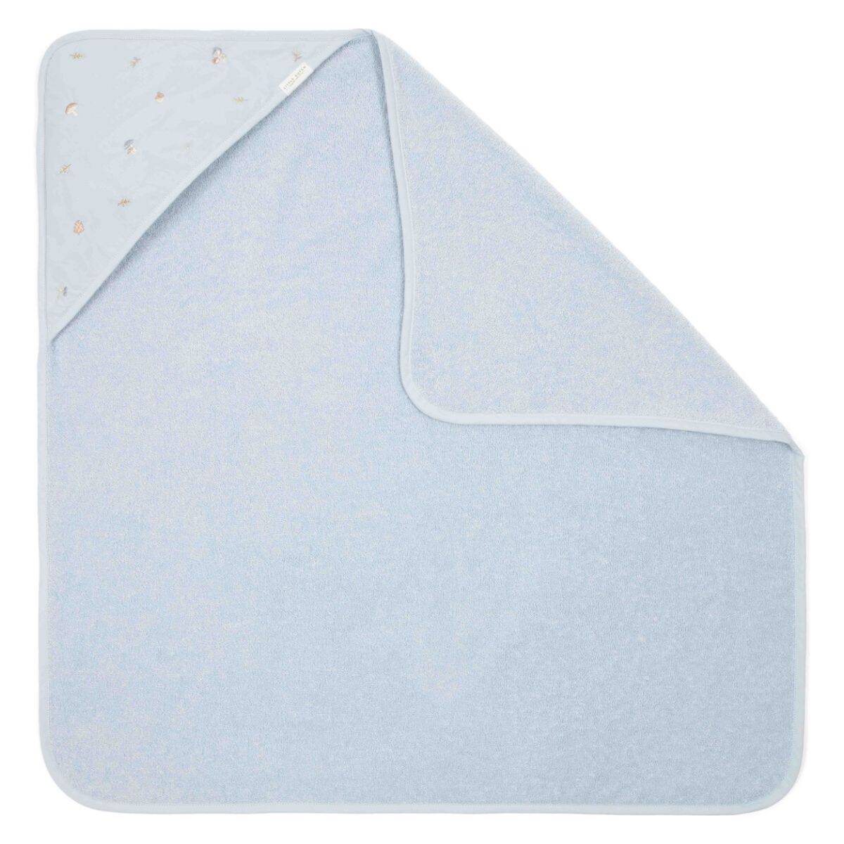 Little Dutch hišna brisača s kapuco 100 x 100 cm blue