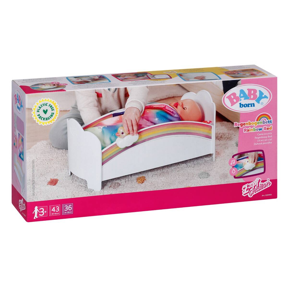 ZAPF BABY BORN krevet Rainbow