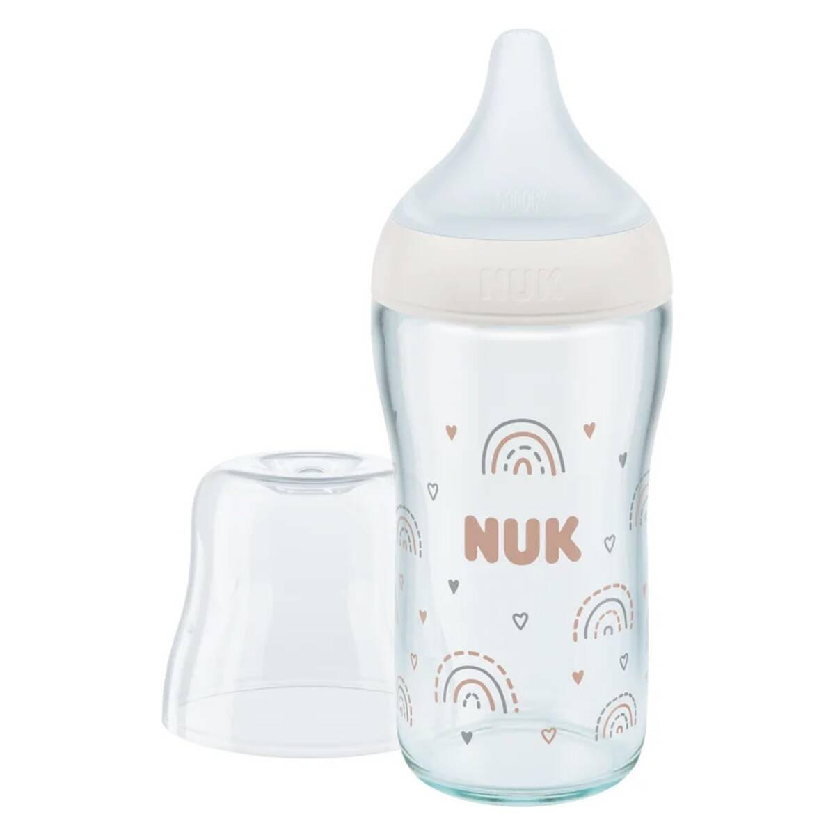 Nuk steklenička steklena Perfect match 230 ml rainbow