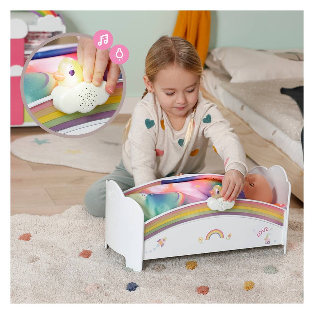 ZAPF BABY BORN krevet Rainbow