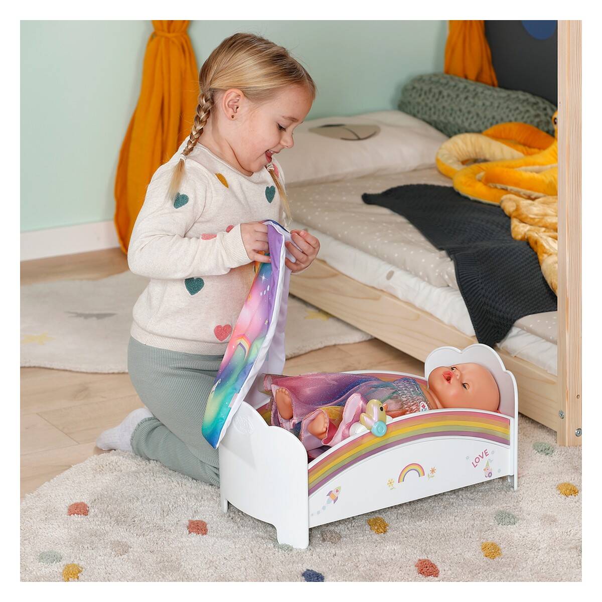 ZAPF BABY BORN krevet Rainbow