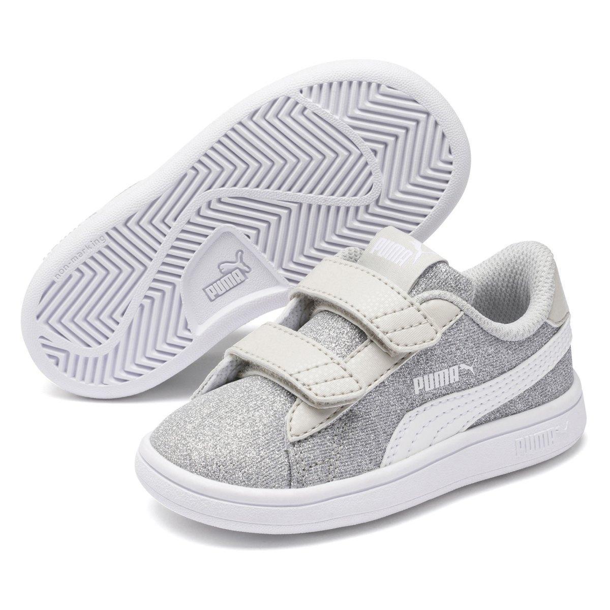 PUMA sportske tenisice 367380 17 Smash v2 Glitz G srebrna 25