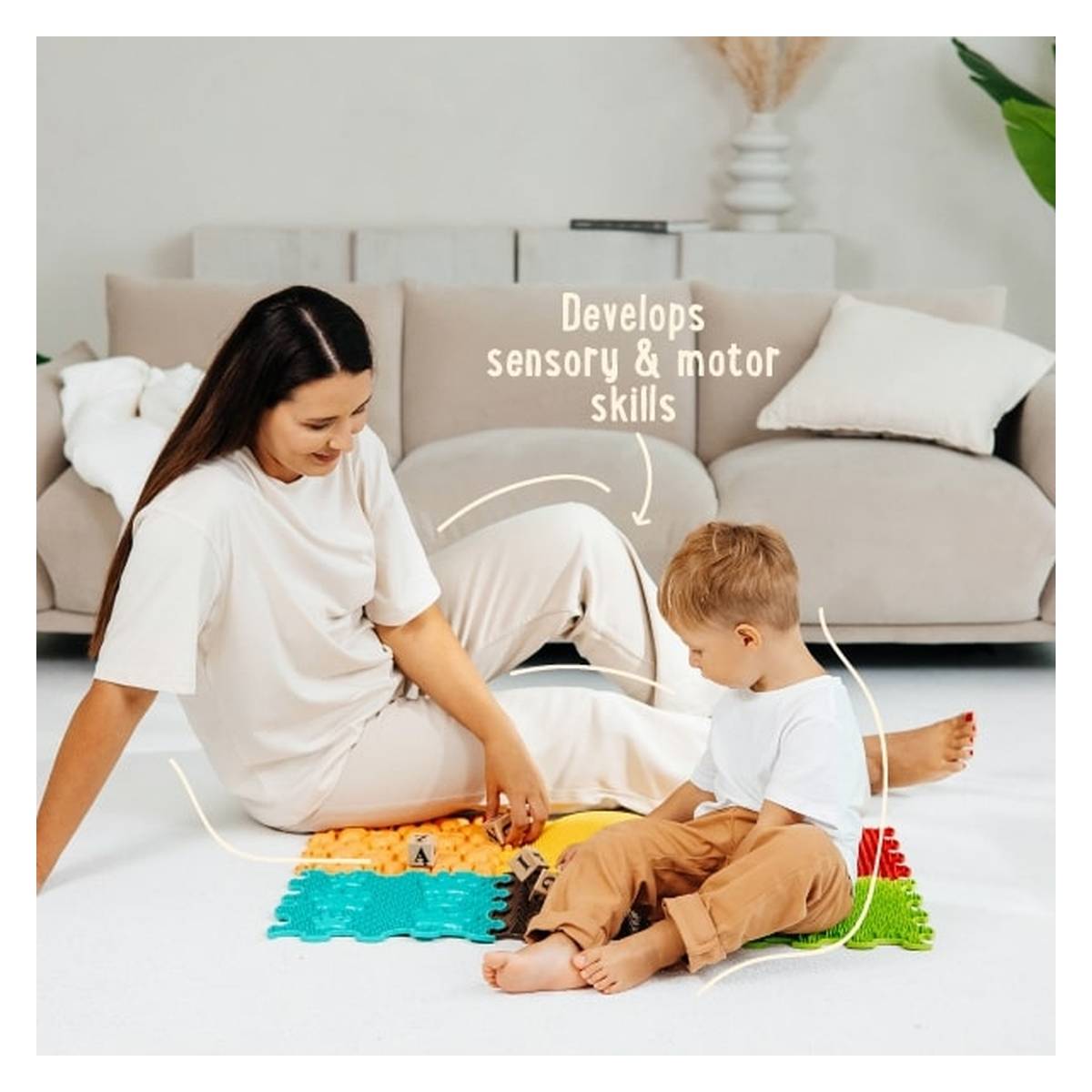 ORTOTO senzoričke  puzzle podloge SUNSHINE GARDEN 6 kom OTO-S-SGN