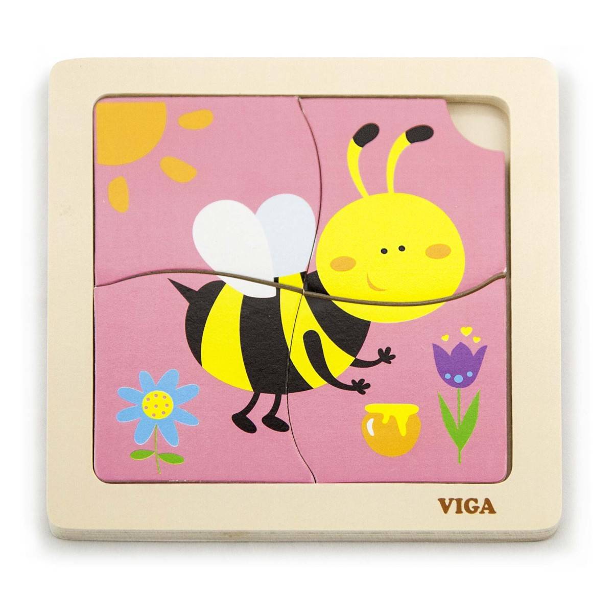 Viga sestavljanka čebela 4 delna