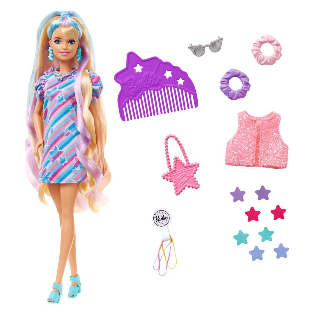 Barbie TOTALLY HAIR MODRI PRAMENI