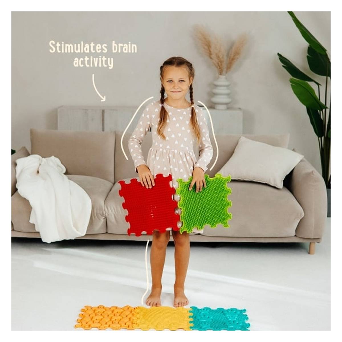 ORTOTO senzoričke  puzzle podloge SUNSHINE GARDEN 6 kom OTO-S-SGN