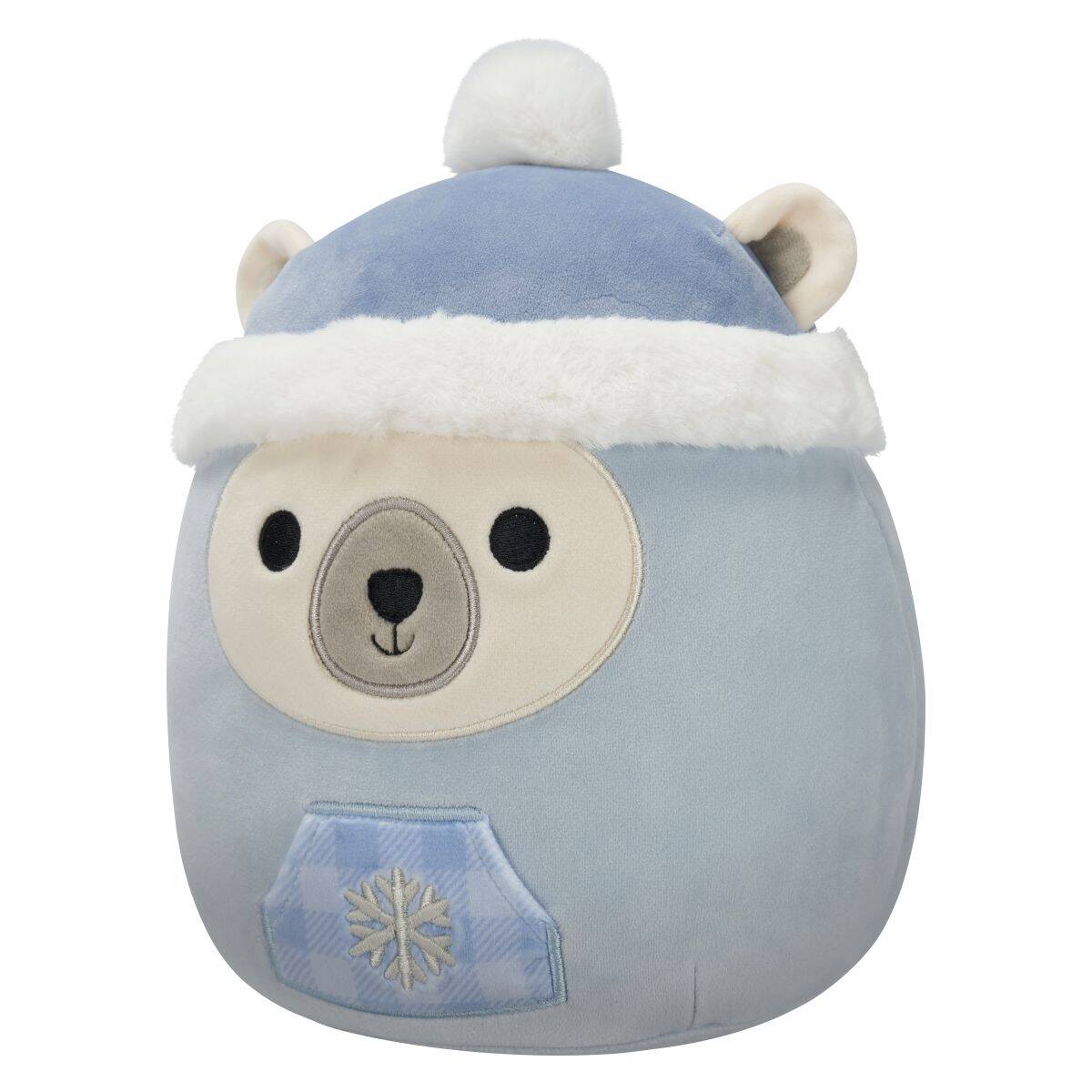 Squishmallows Brooke polarni medved z zimsko kapo 19 cm