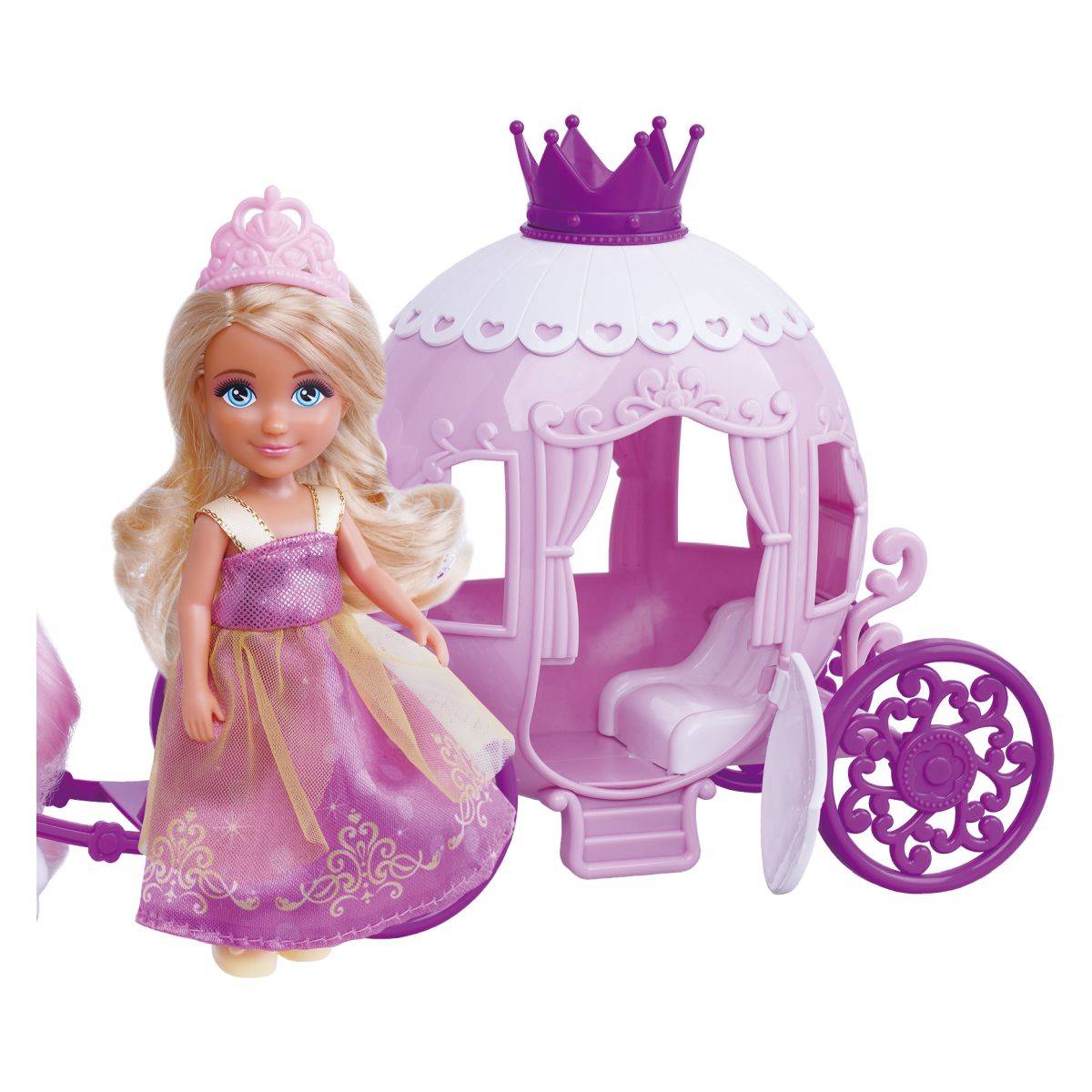 Masen Toys mala punčka  s konjem in kočijo