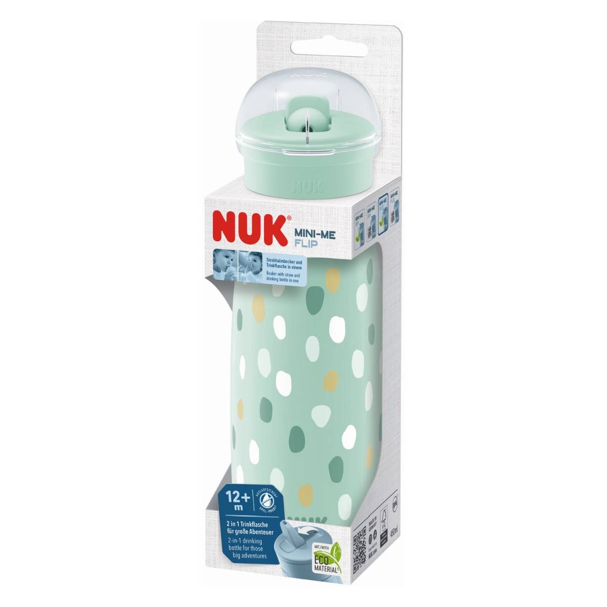 Nuk lonček Mini-Me Flip plastičen 12m+, 450 ml multicolor