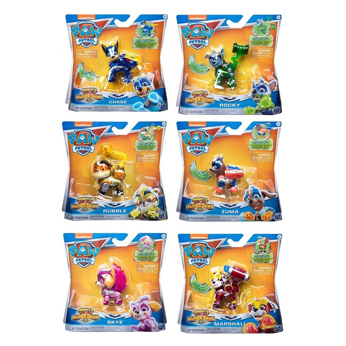 PAW PATROL "mighty pups" figurice asst.