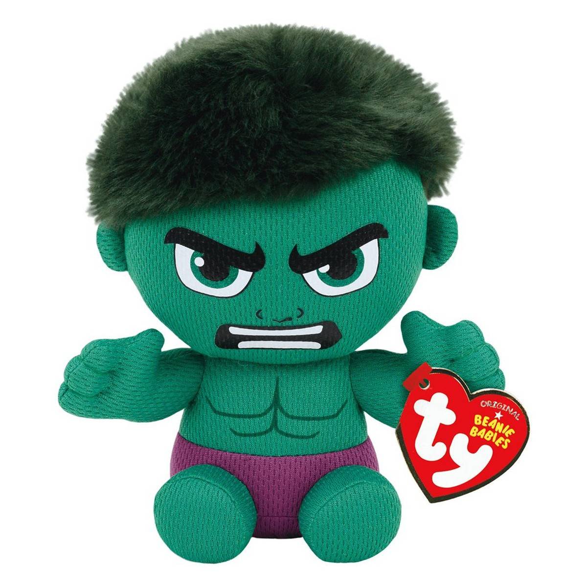 TY Pliš Marvel HULK, reg 15 cm