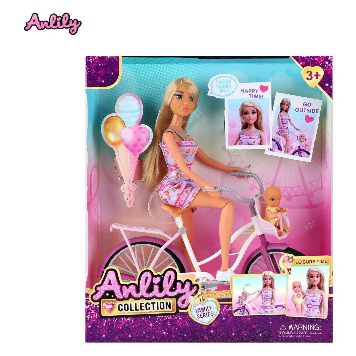 MASEN TOYS lutka s biciklom