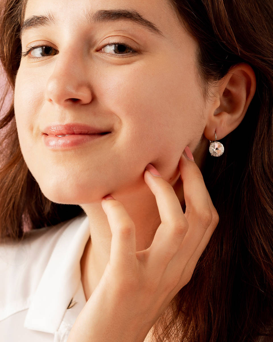 TUTU BIJU naušnice RIVOLO PENDANT 10 MM CRYSTAL TRP100C001