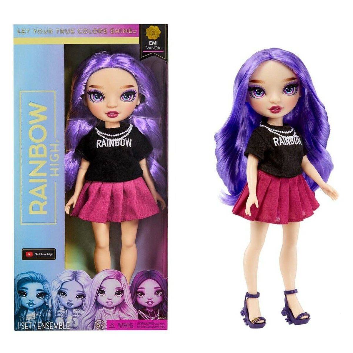 Rainbow High modna punčka sort.
