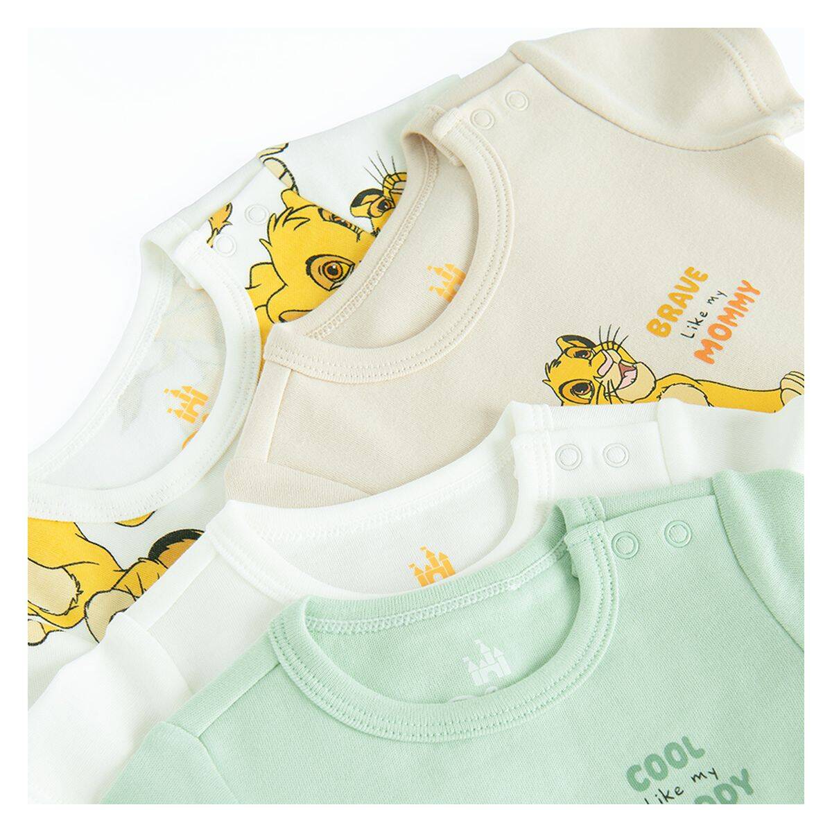 Cool Club perilo bodi 4 kosi KR LCB3000627-00 THE LION KING F večbarvno 62