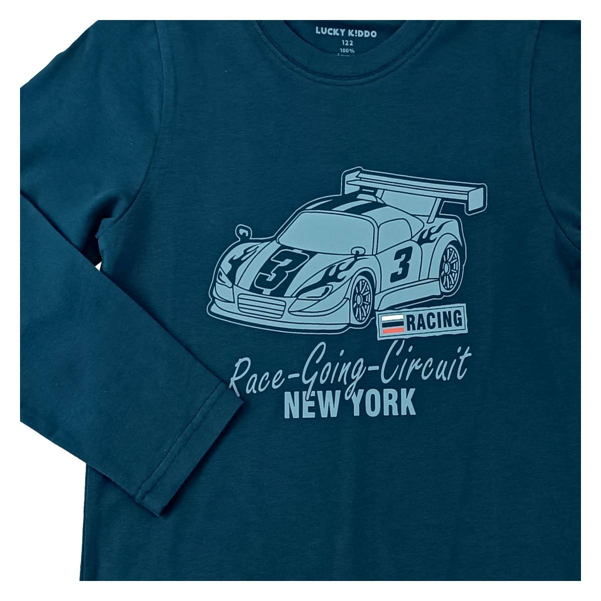 Lucky Kiddo majica DR LK-KBT LS 2_22_4 F Modra 146