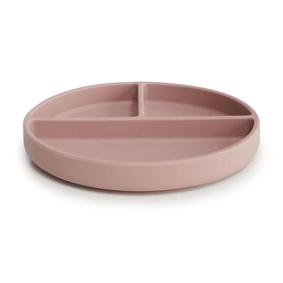 Mushie krožnik silikonski deljeni blush