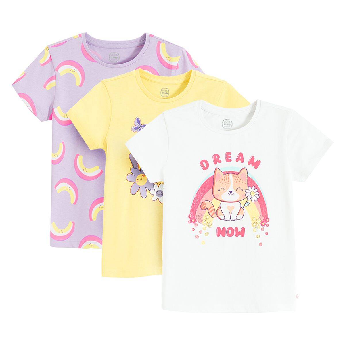 COOL CLUB majica 3 kom KR CCG3010364-00 Ž Šareno 128