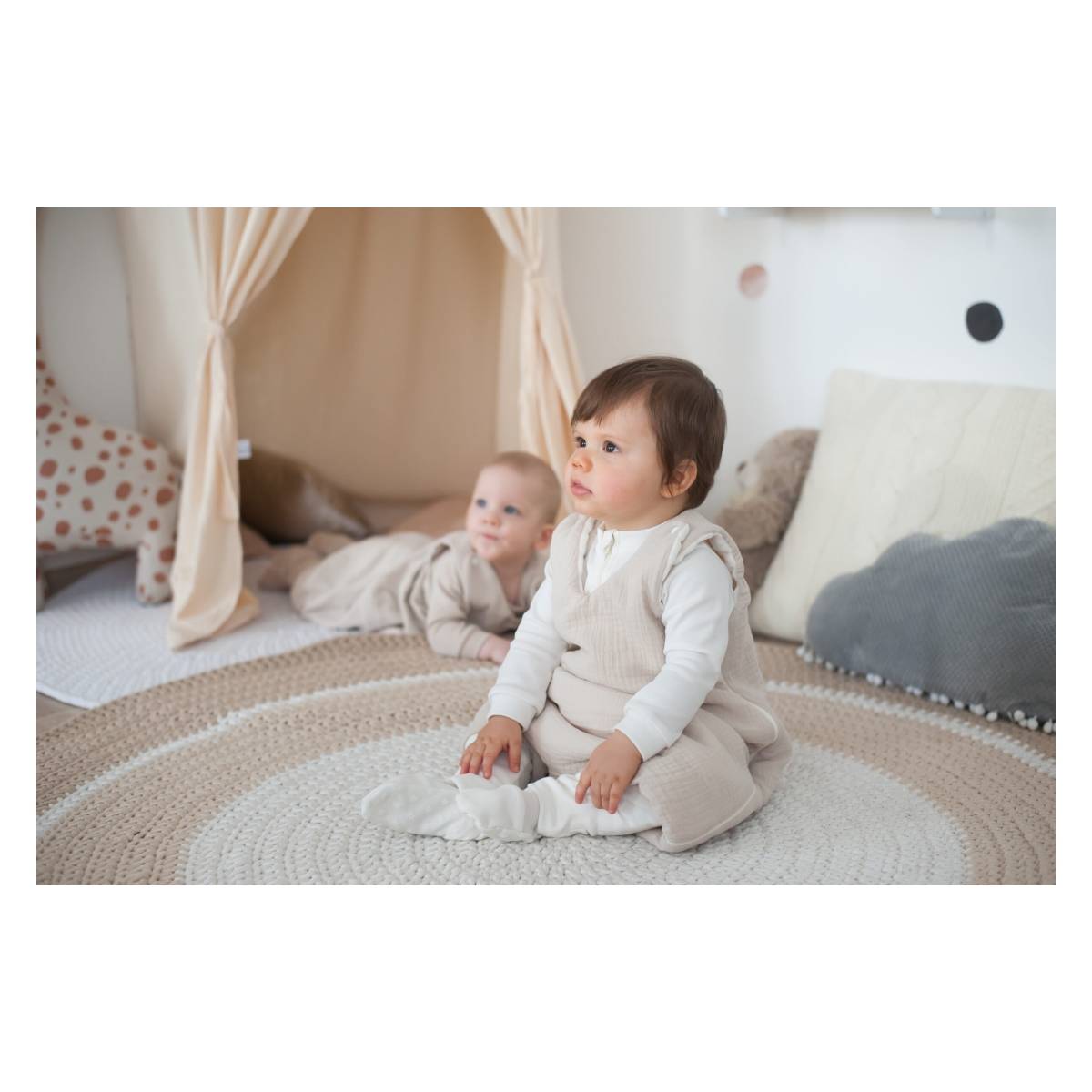 KENGURU GOLD vreća za spavanje od muslina TOG1, "hazelnut", 0-4m KG3045