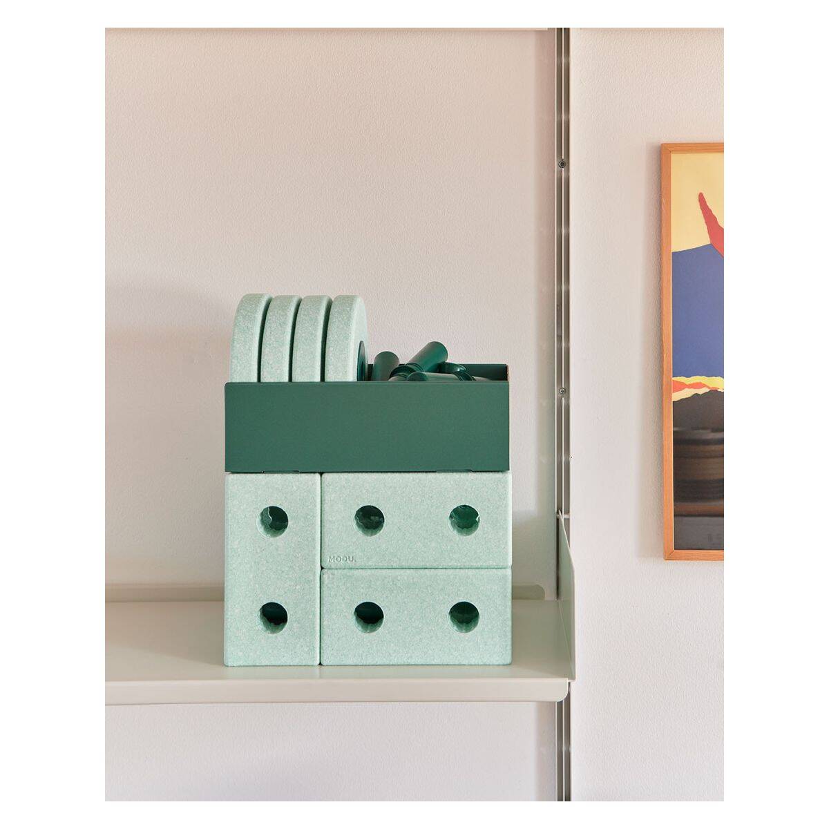 Modu Baby sprehajalec 3-in 1 Ocean Mint / Forest Green