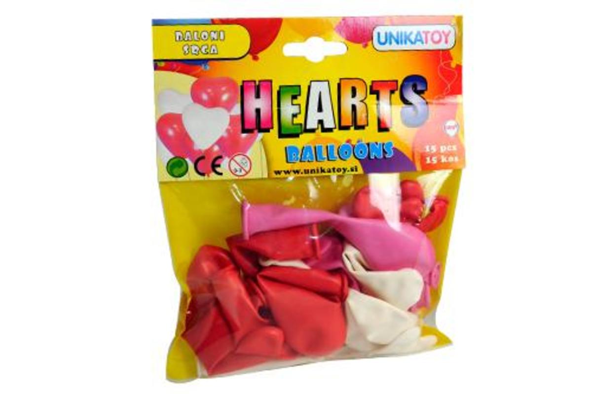UNIKA baloni srce 15 kom