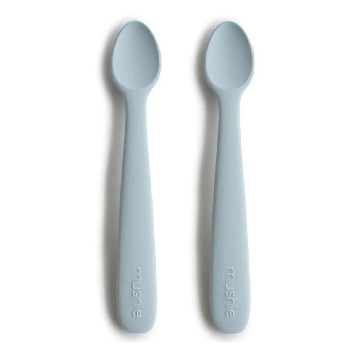 Mushie žlica silikonska 2/1 powder blue 2 kos 2360228