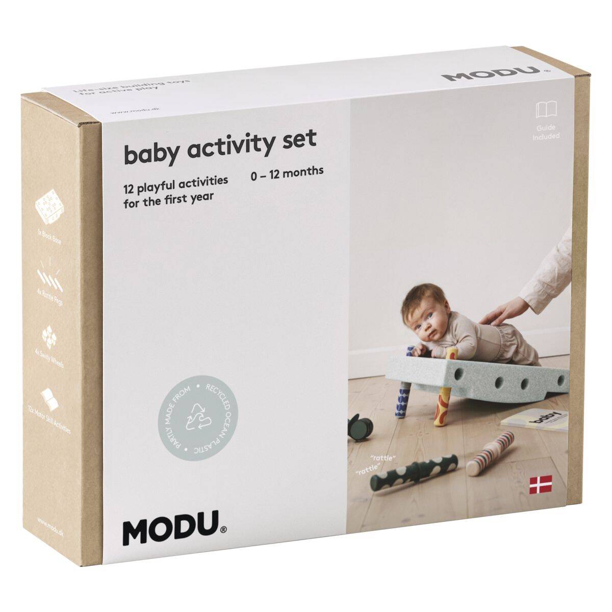 Modu Baby activity set, Ocean Mint / Forest Green