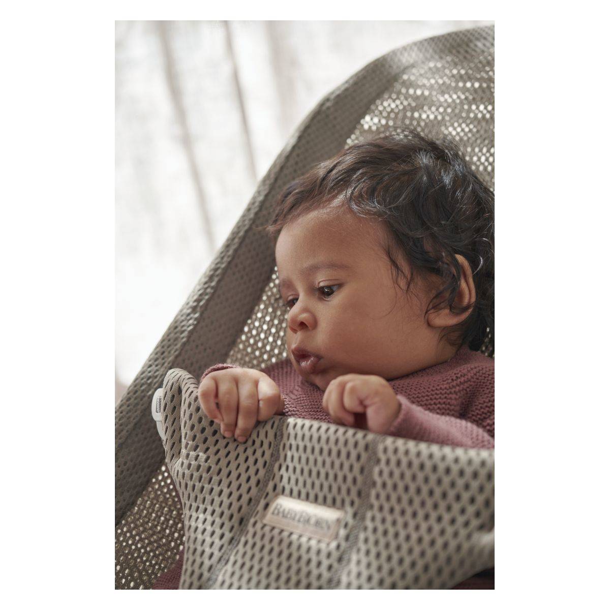 BabyBjörn gugalnik Bliss Mesh grey beige