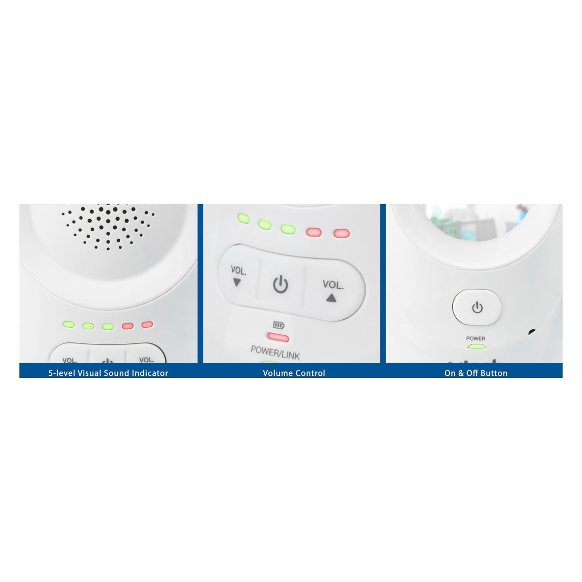 Vtech varuška - avdio DM1111 digital alarm white