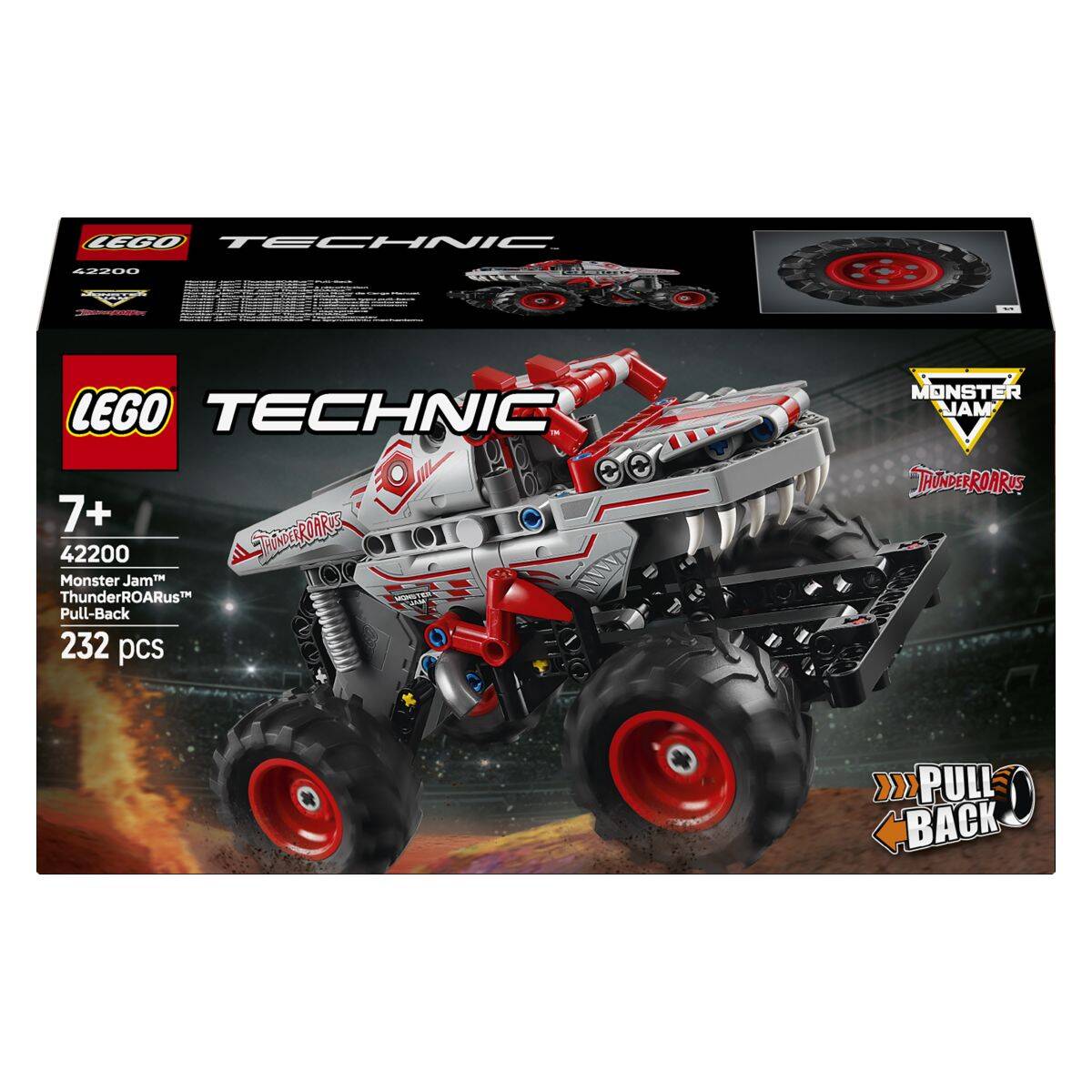 LEGO® TECHNIC™ 42200 Monster Jam™ ThunderROARus™ na povlačenje