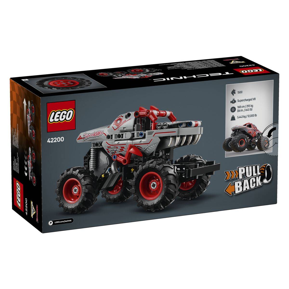 LEGO® TECHNIC™ 42200 Monster Jam™ ThunderROARus™ na povlačenje
