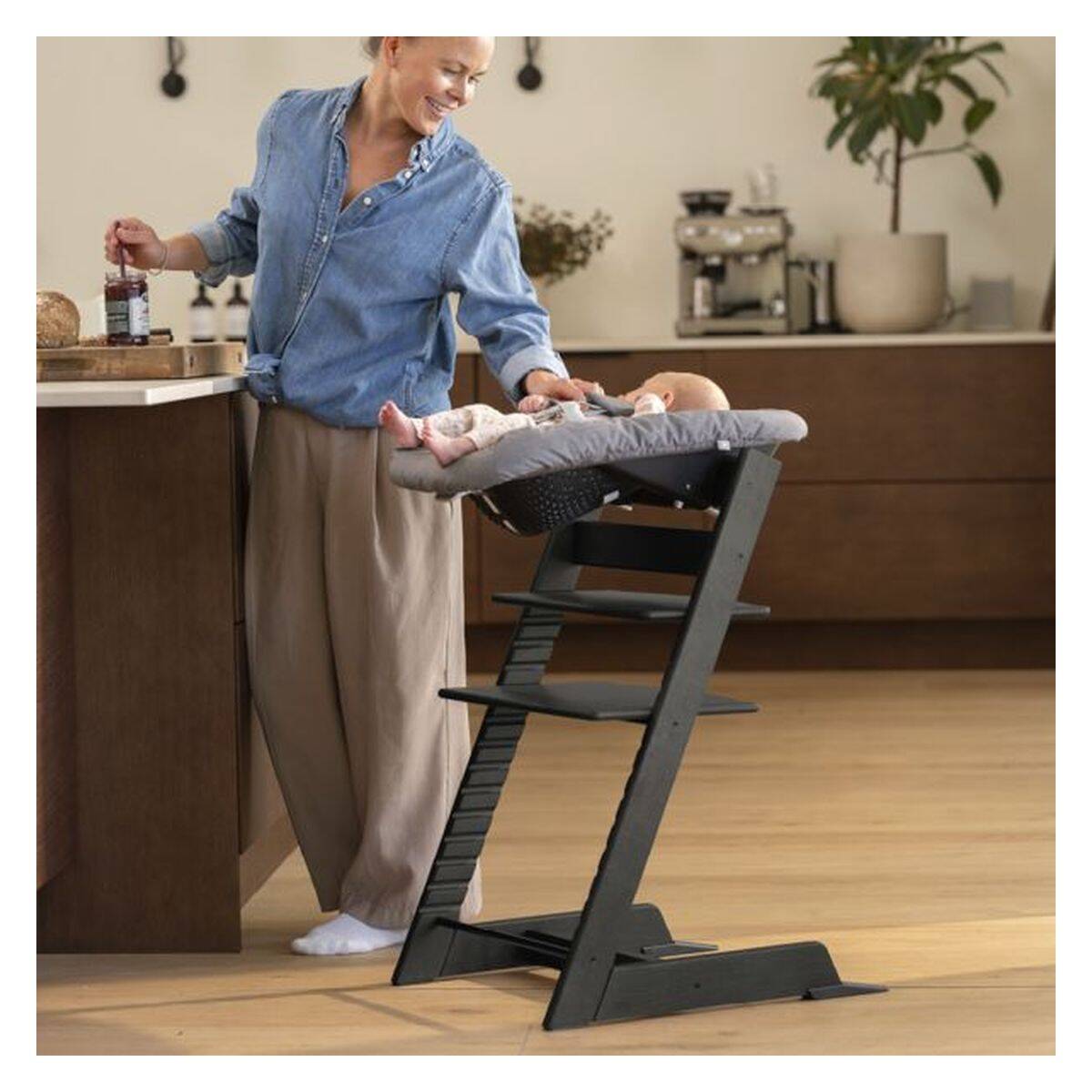 Stokke prenosni stolček Tripp Trapp newborn set anthracite