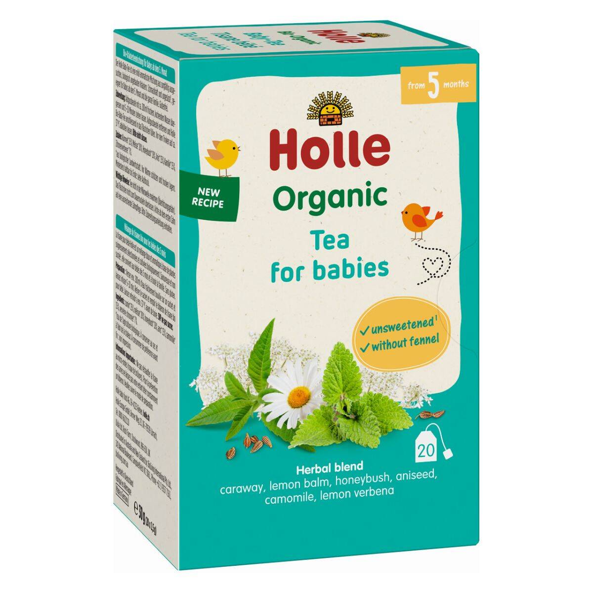 Holle čaj za dojenčke s 5. mesecem, 30g, BIO (680)