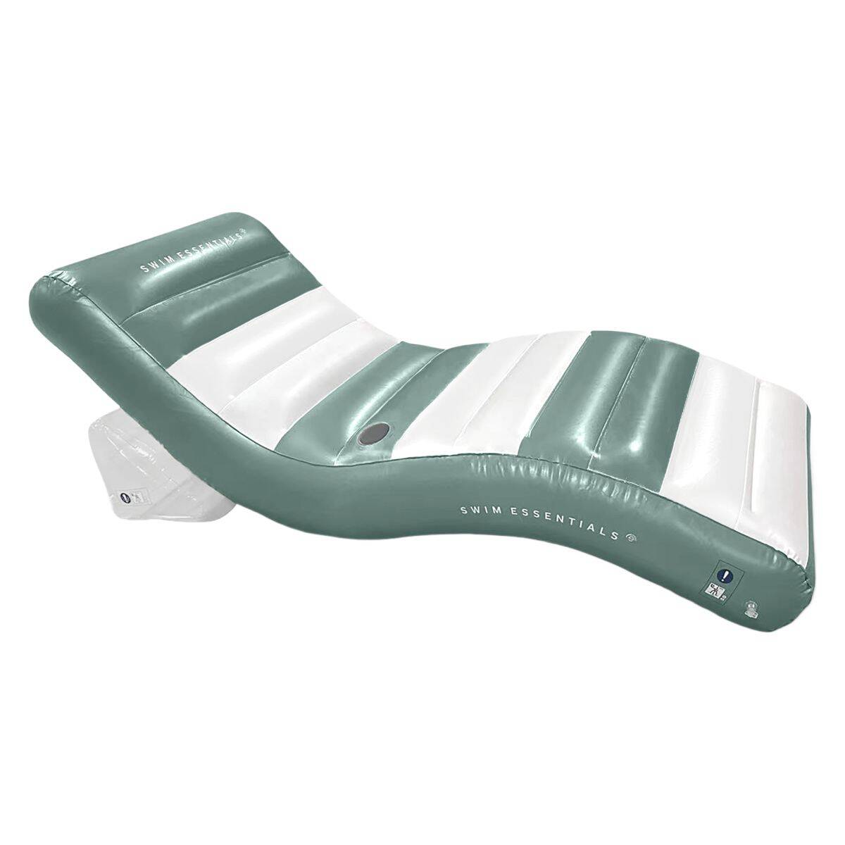 Swim Essentials napihljiva blazina Lounge Old Green 180 cm