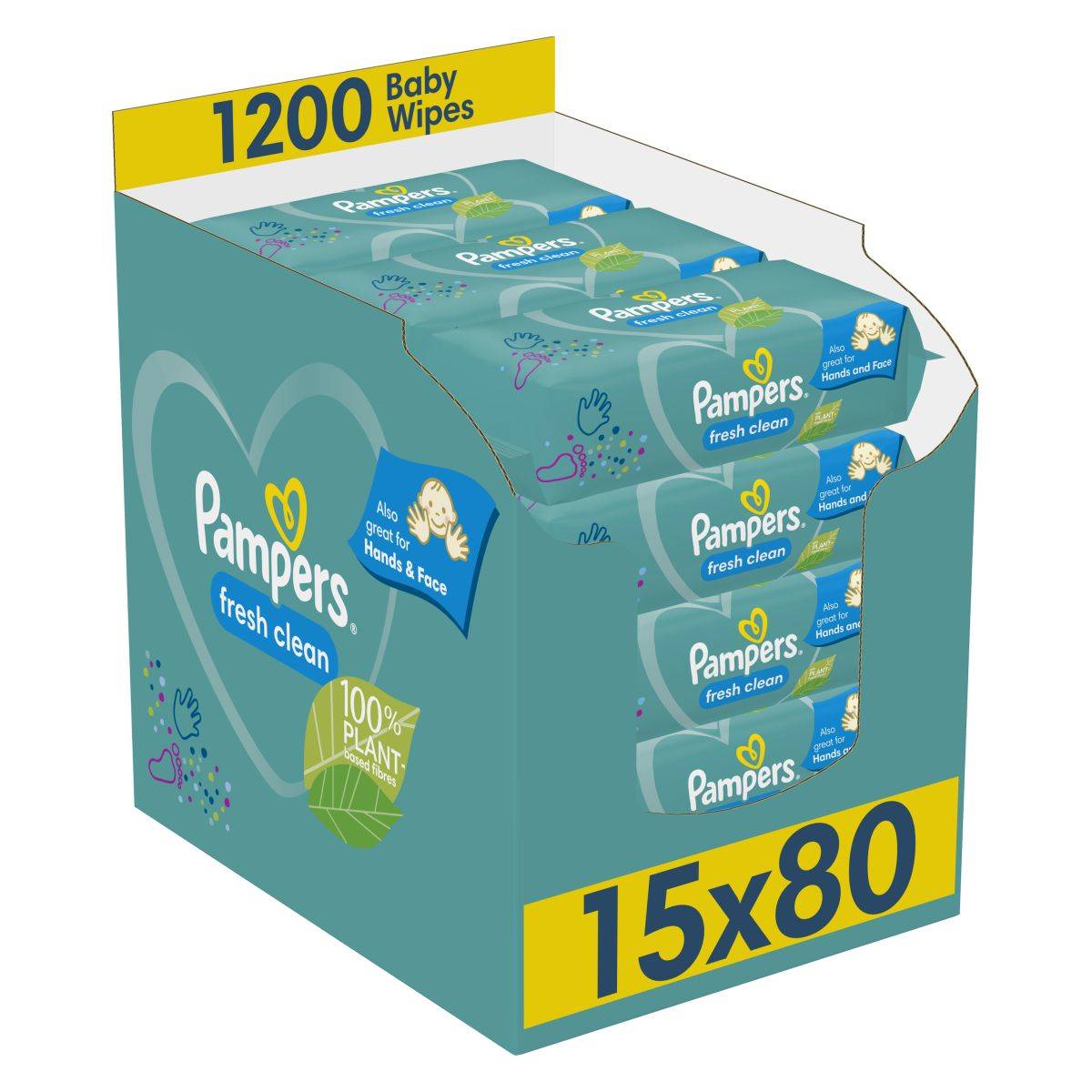 Pampers vlažilni robčki Fresh Clean 15 x 80 kos