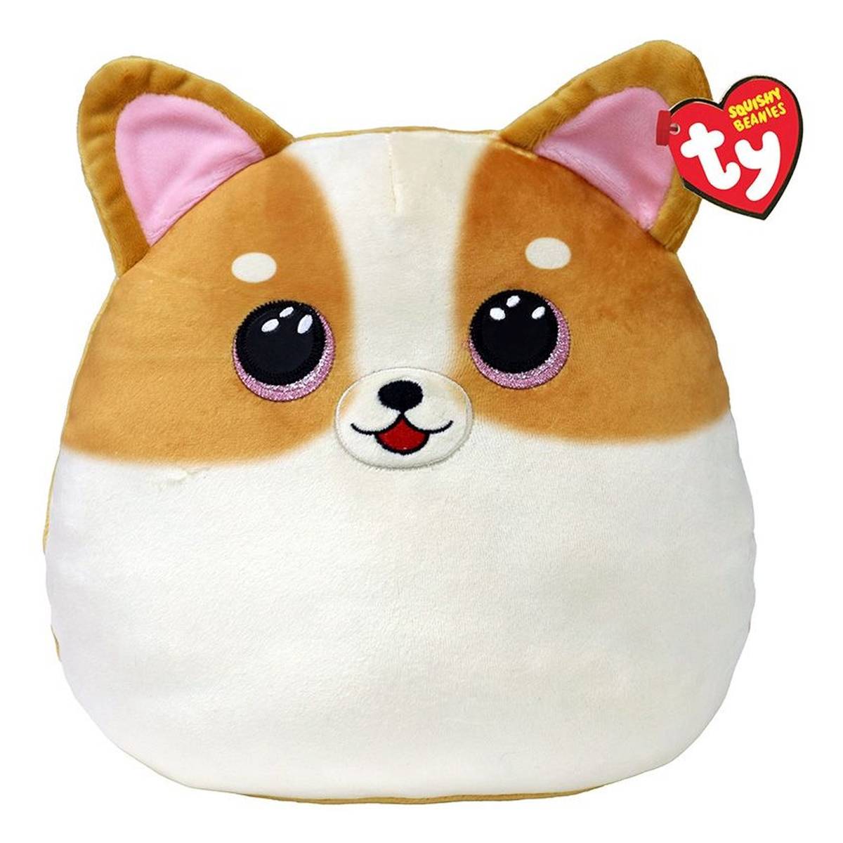 Ty Squishy Beanies Minx La Renna Di Natale, Peluche Cuscino 33 Cm, Occhi Glitterati Verdi, Idea Regalo T39405