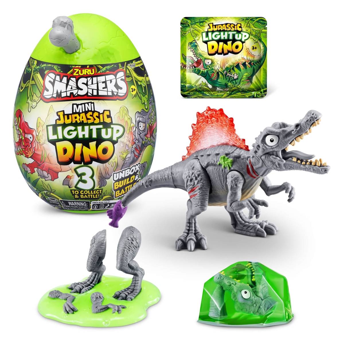 ZURU Smashers Jurassic s1 - light-up mini Dino 74107SQ1