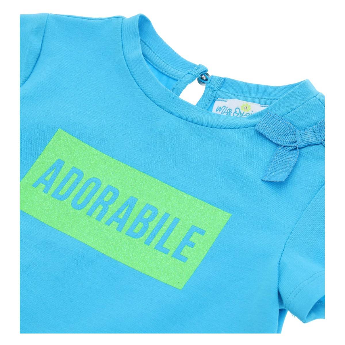 Original Marines majica KR DBP1080NF_Turchese01 D turkizna 12-18 MONTHS