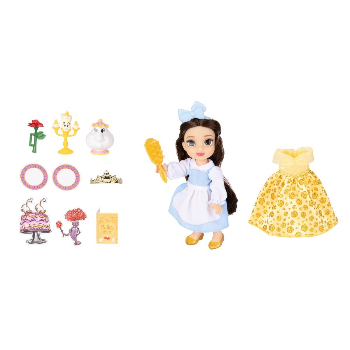 Jakks Pacific punčka Disney Princess Petites z modnimi dodatki 15cm sort