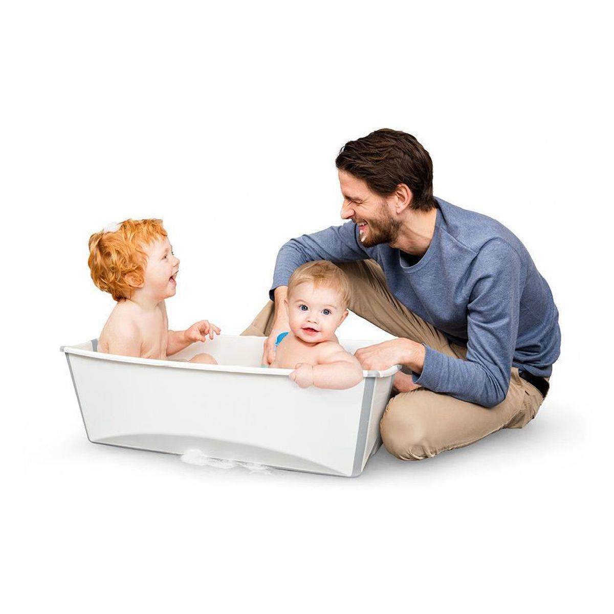 Stokke kad Flexi bath X-large Bundle z oporo za novorojenčka transparent blue 639602