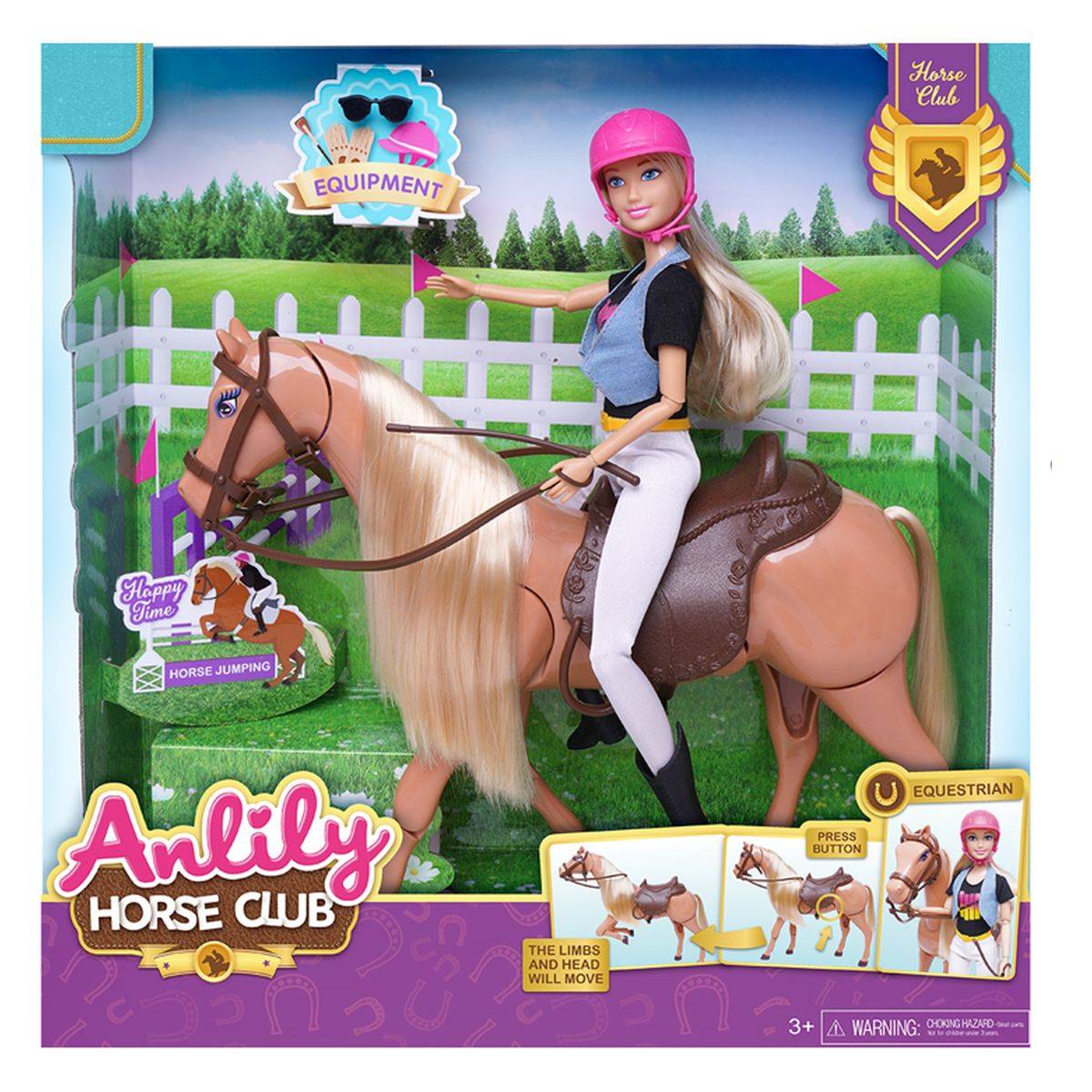 Masen Toys punčka s konjem