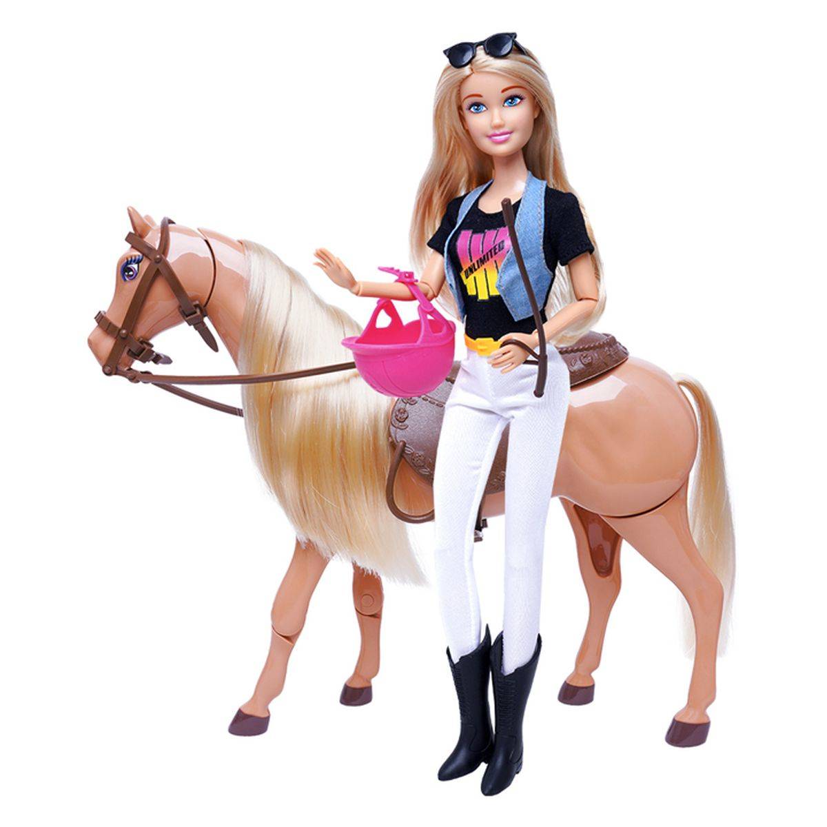 Masen Toys punčka s konjem