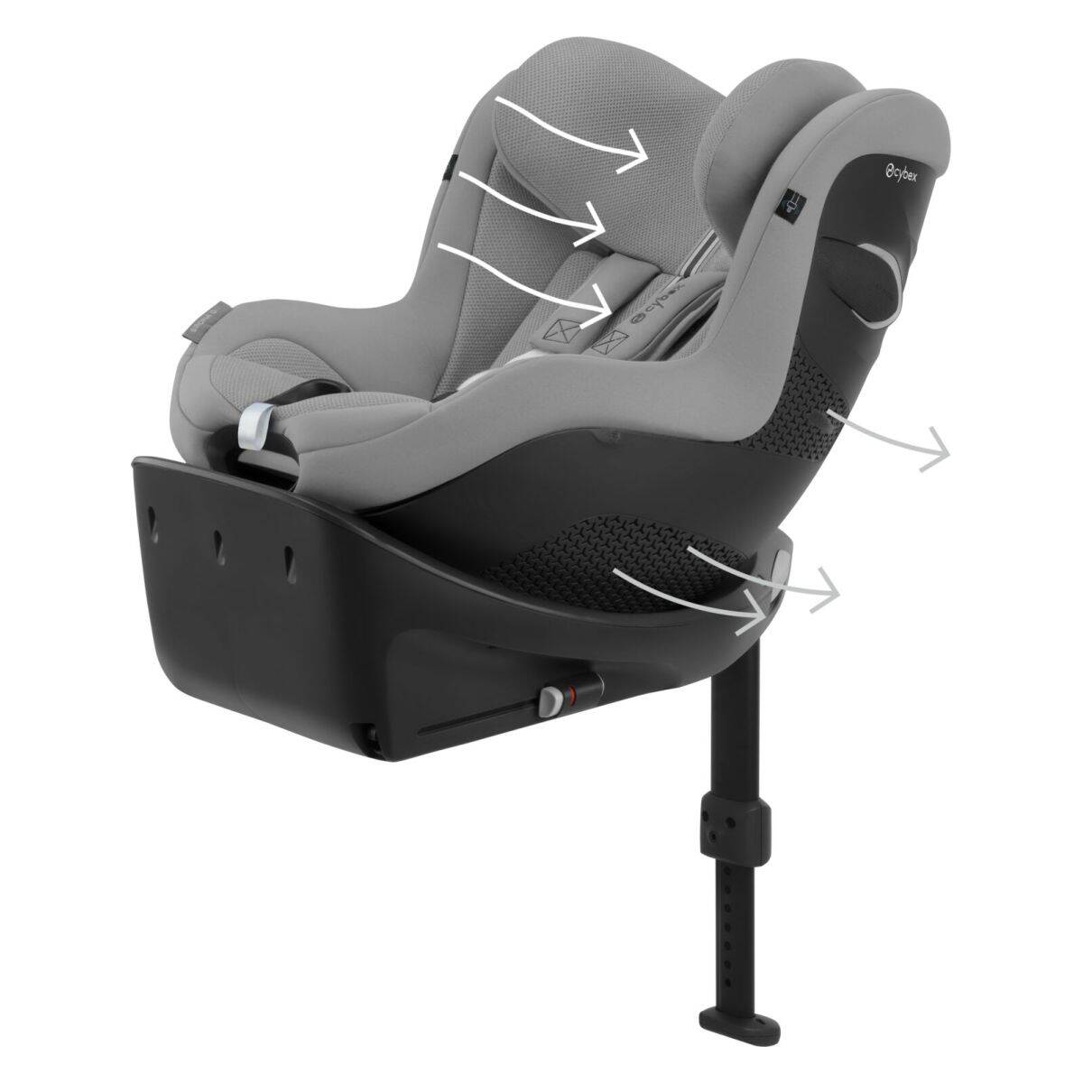Cybex Avtosedež i-size 61-105 cm Sirona Gi Plus stone grey, mid grey