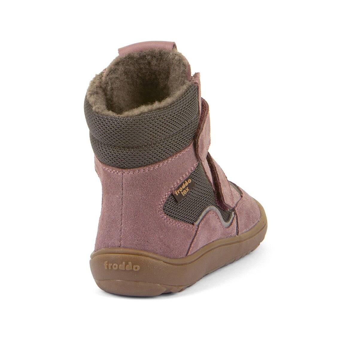 Froddo škornji G3160247 BAREFOOT TEX WINTER podloženi D grey/pink 23