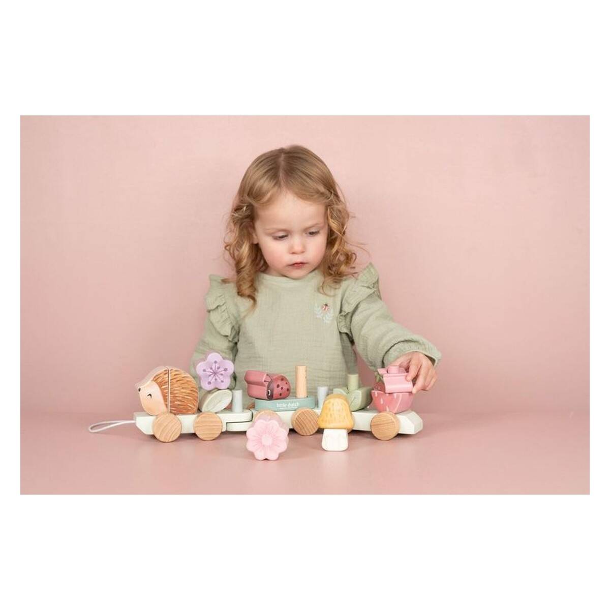 LITTLE DUTCH drveni vlakić Ježić Fairy Garden LD7335